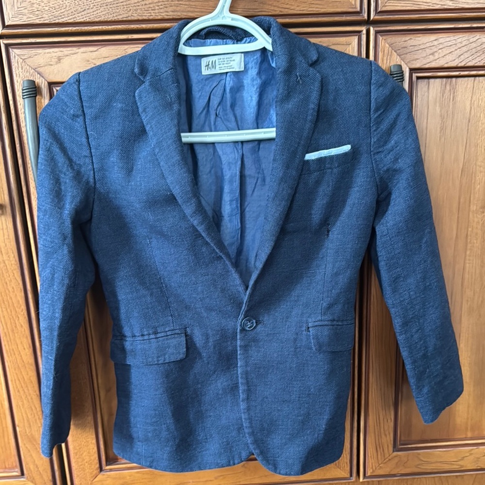 Boys H&M Blue Sport Coat with Modern Fit